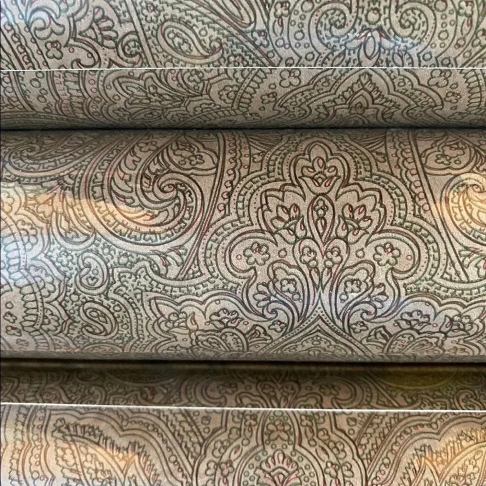 3 Rolls RAYMOND WAITES IMPERIAL WALLPAPER 56.08 FEET each TAN DOUBLE ROLL VINYL